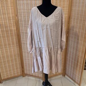 H&M Light Pink Boho Long Sleeve Mini Dress